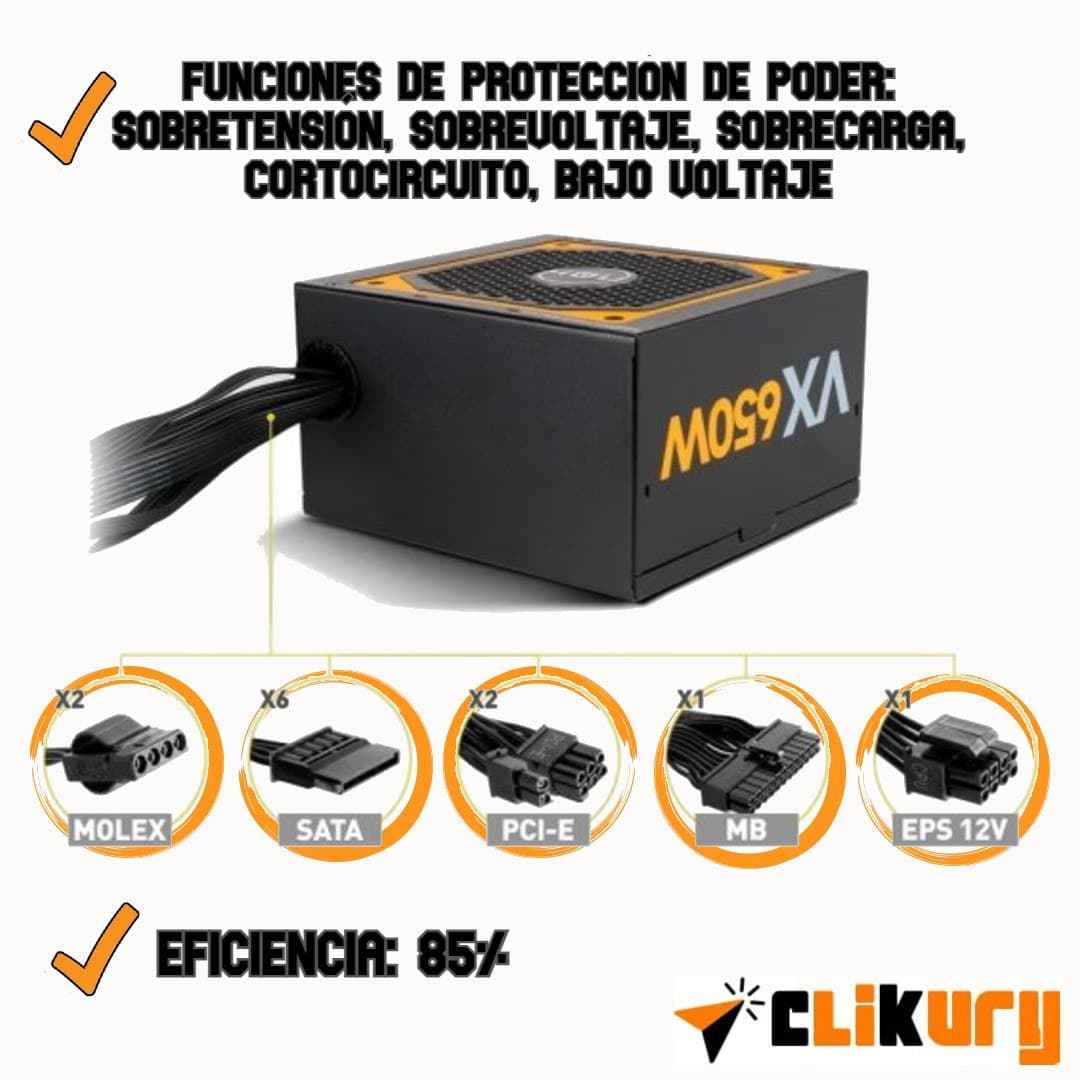 Analisis fuentes alimentacion nox urano vx 650w 15